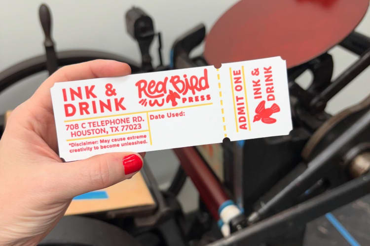 visit and ink & drink class for a fun date idea in Houston