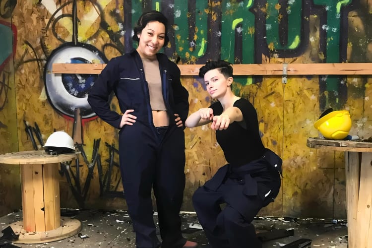 Couple at a rage room is Smash Sacramento