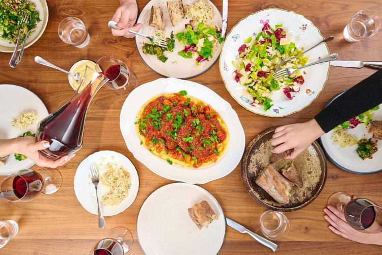 A variety of food from Dirt Candy, a great place to go for a date night in NYC
