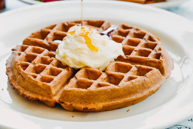 A Belgian waffle from a diner in Ann Arbor