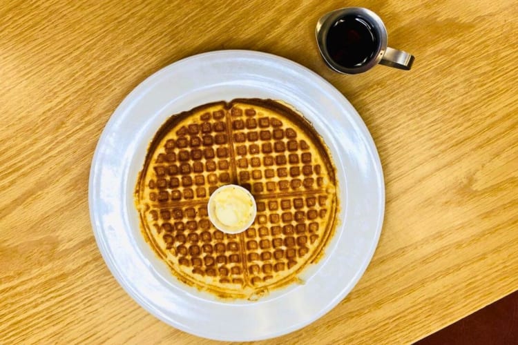 Crispy waffles are a top choice from one of the best diners in Portland