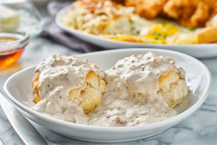 Biscuits and gravy are a specialty on the best diners in Portland