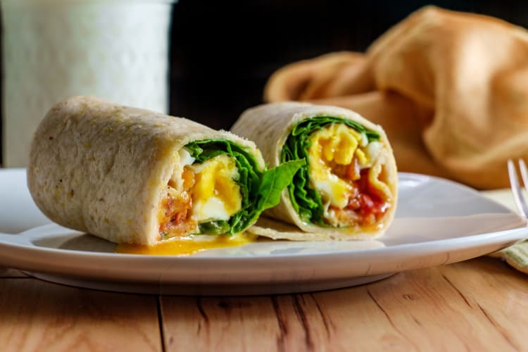 Breakfast burrito is a classic choice in the best diners in Portland