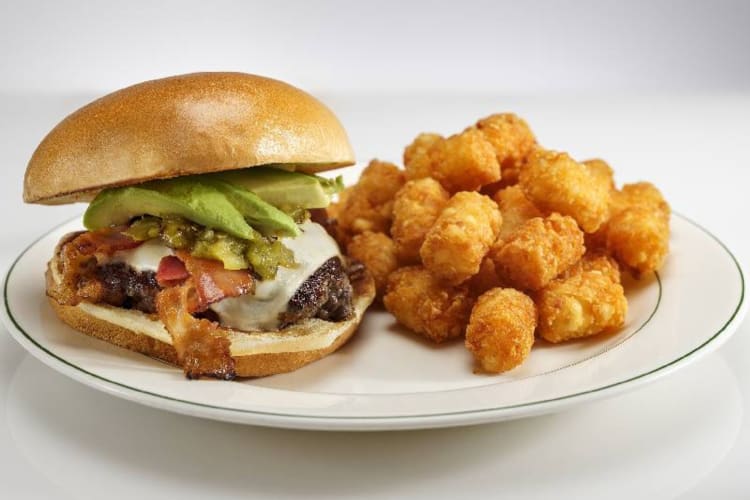 Sonoran burger with tots