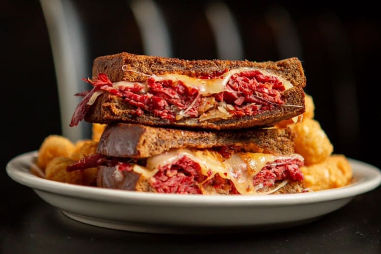 Reuben sandwich and tater tots are a classic dish in diners in Seattle