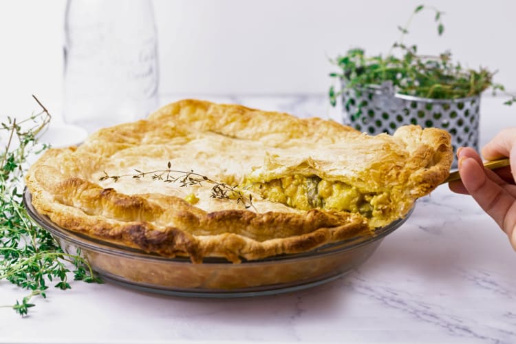 Vegan pot pie is a delicious dinner food idea