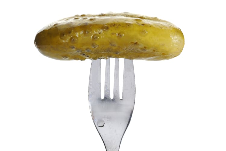 A fork with a pickle
