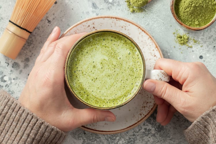 A cup of matcha begs the question does green tea have caffeine?