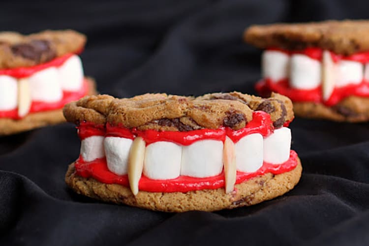 dracula's dentures is a halloween dessert that will leave guests grinning