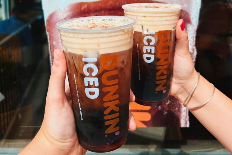 Caramel Macciato is a delicious drink from the Dunkin' Donuts breakfast menu