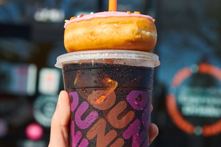 Dunkin’ cold brew and a donut