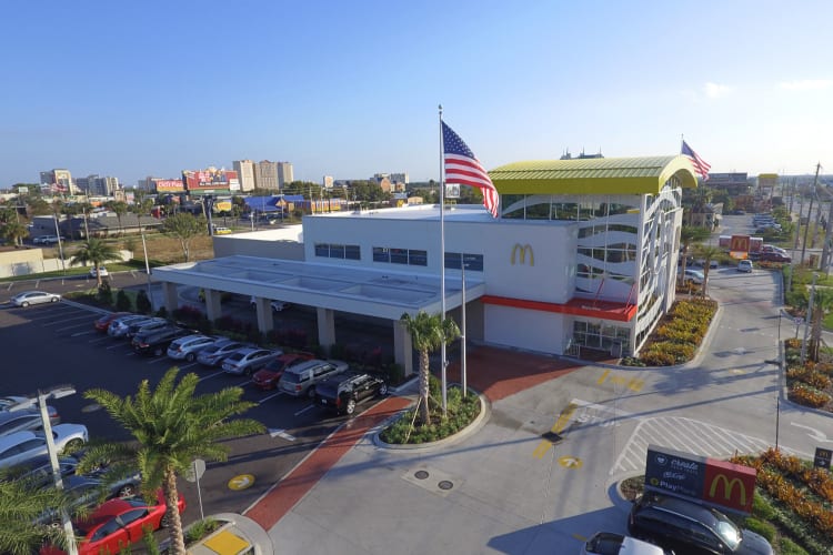A high-level view of the McDonald's in Orlando, Florida