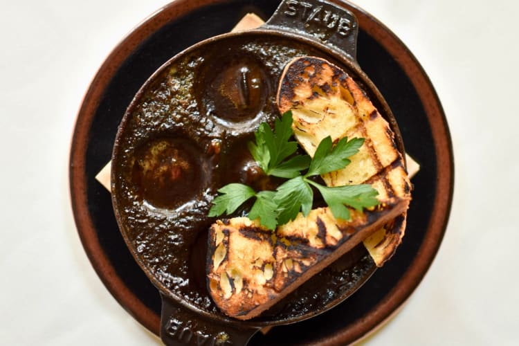 Try the escargots at this fancy restaurant in Boston
