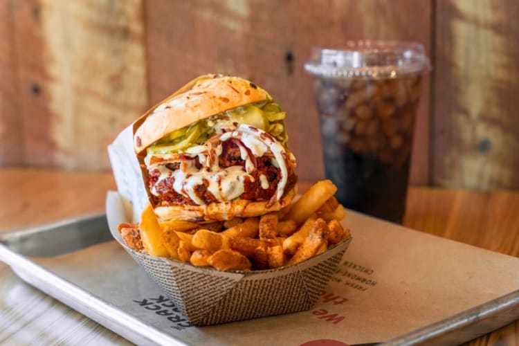 The spicy Firebird sandwich is a popular fast food in San Diego