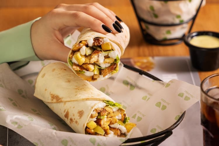 Signature chicken shawarma wrap