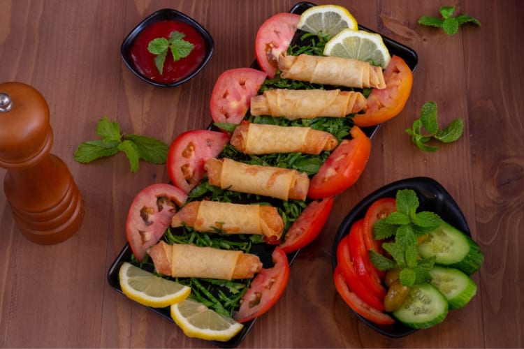 Crunchy cheese chips with akkawi cheese