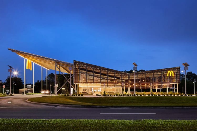 The first net-zero designed McDonald's restaurant, at Disney World