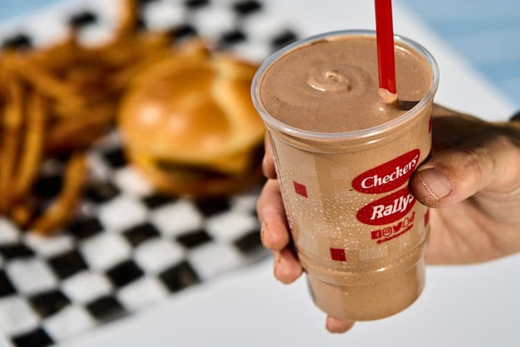 A chocolate shake is a free birthday food available at Checkers & Rally’s
