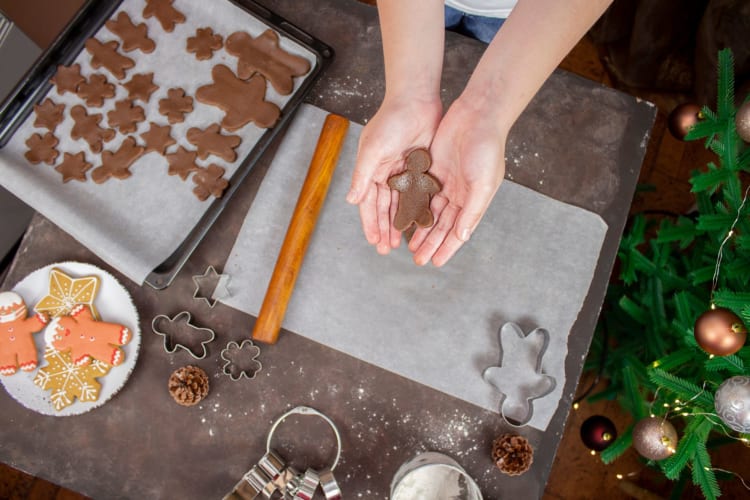 Gingerbread baking station.