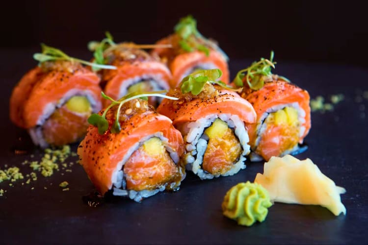 Sushi from a gluten-free restaurant in Boston.