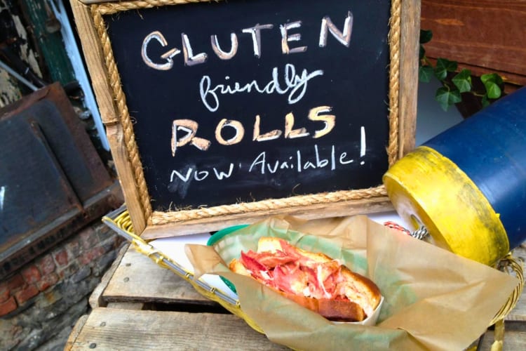 A gluten-free lobster roll.