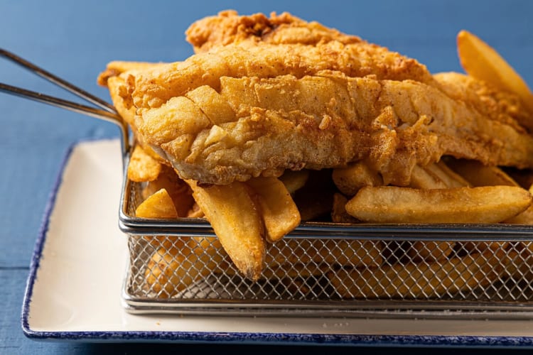 Fish and chips from a gluten-free restaurant in Boston