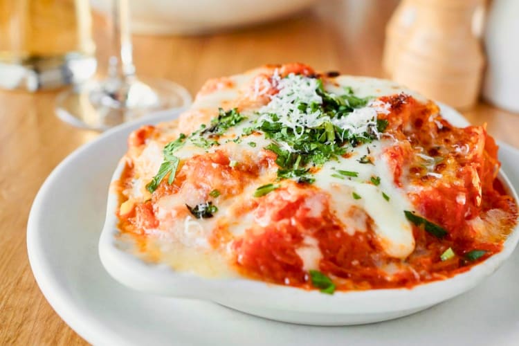 A gluten-free spaghetti squash casserole. 