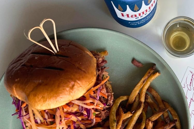 A burger from a Chicago gluten-free restaurant.