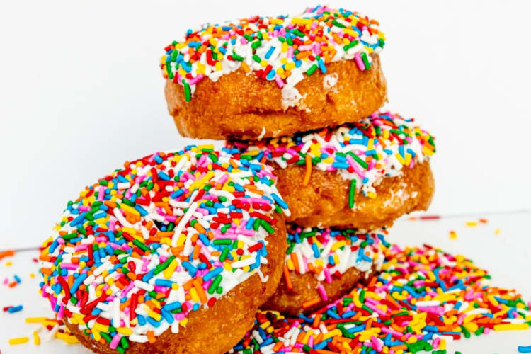 Birthday cake donuts.