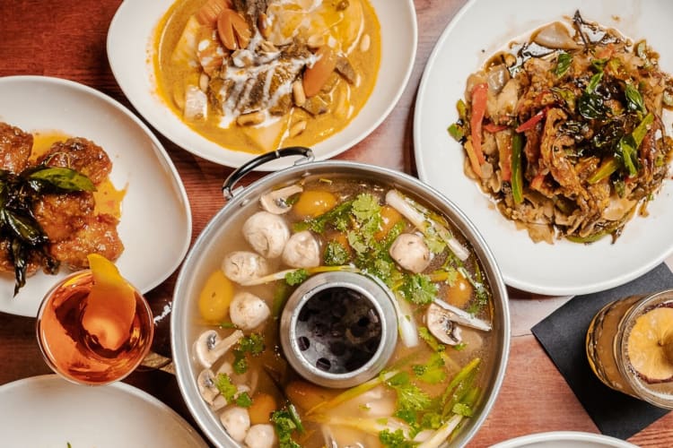 Various meals from Lotus of Siam in Las Vegas