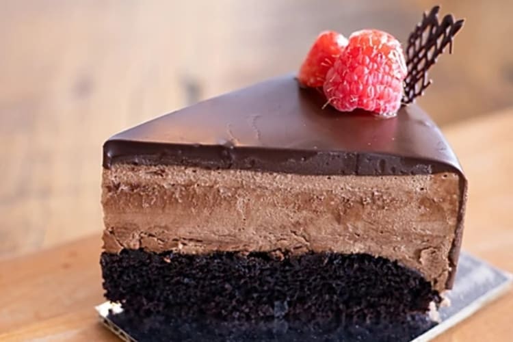 Farmhouse chocolate cake slice