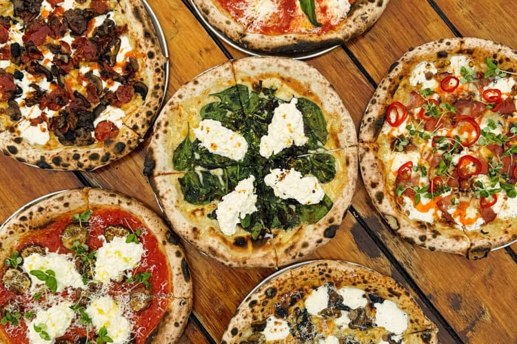 Pizzas from Fornino in NYC