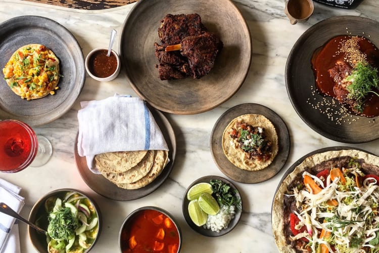 Various meals from Claro in NYC