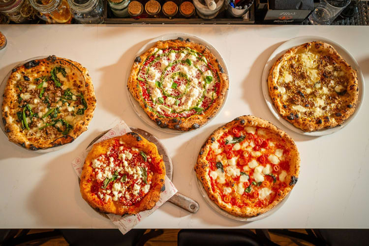Five pizzas from Don Antonio in NYC