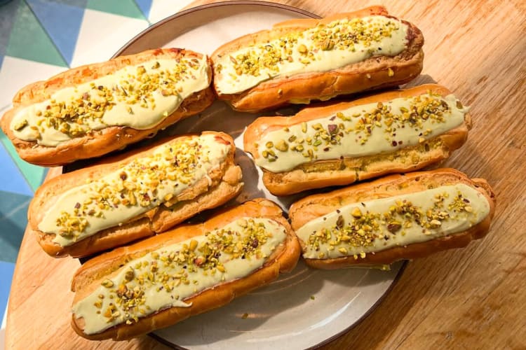 Six &eacute;clairs from Noglu, a gluten-free restaurant in NYC