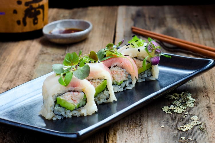 Sushi from a San Francisco restaurant.