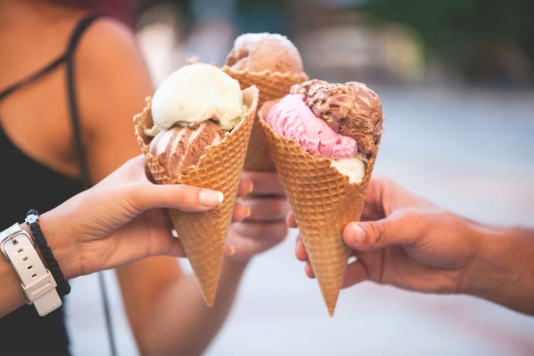An ice cream social is a fun group activity for adults