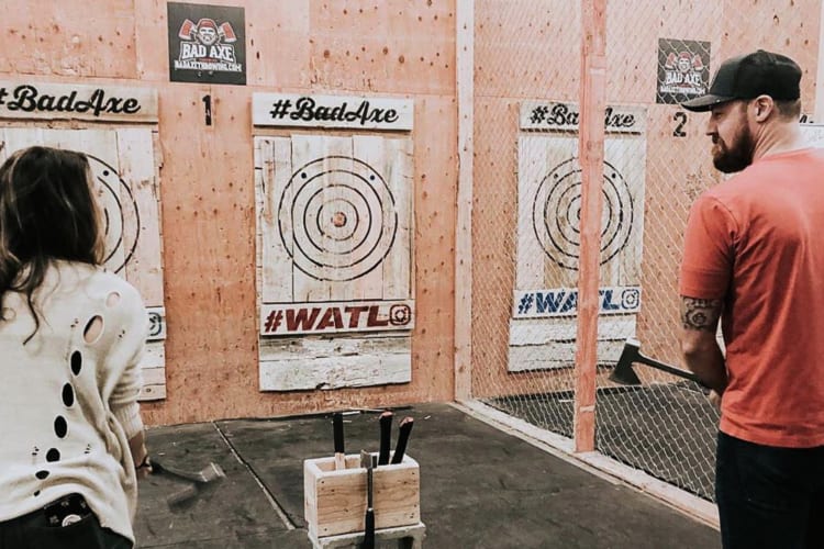 Head to Bad Axe Throwing for fun team building activities in Nashville