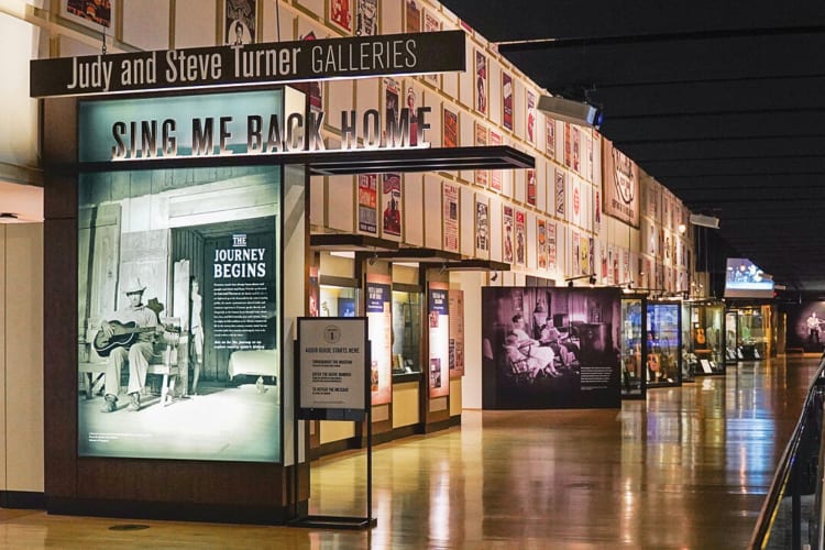 An exhibition area in the Country Music Hall of Fame and Museum