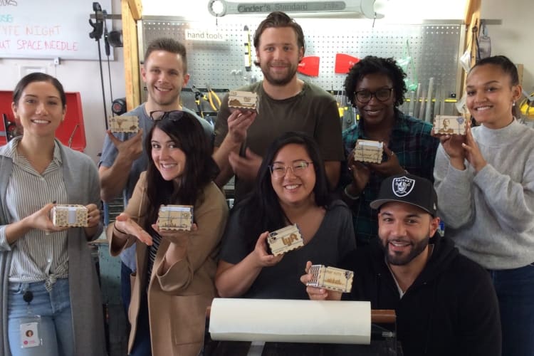Art experiences are great team building activties in Seattle