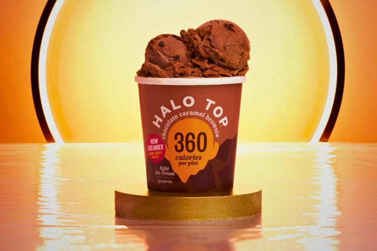 Chocolate caramel brownie ice cream pint