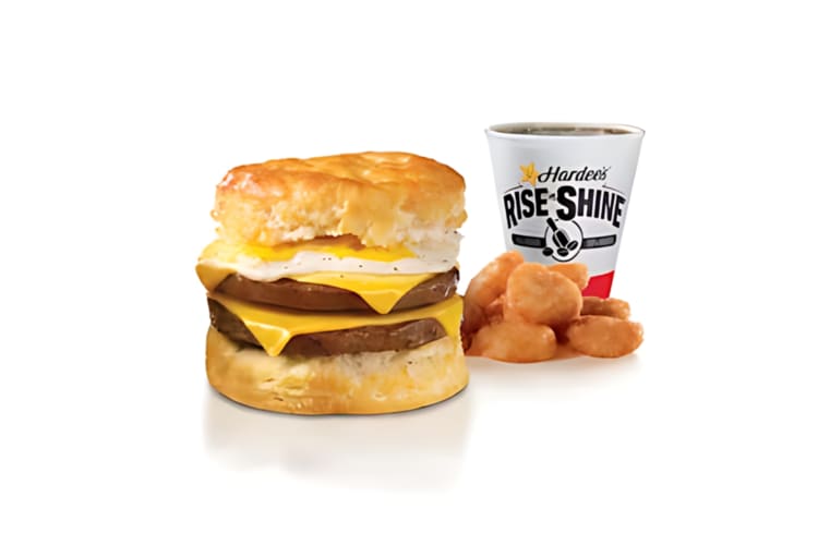 Supre sausage biscuit from Hardee's breakfast menu