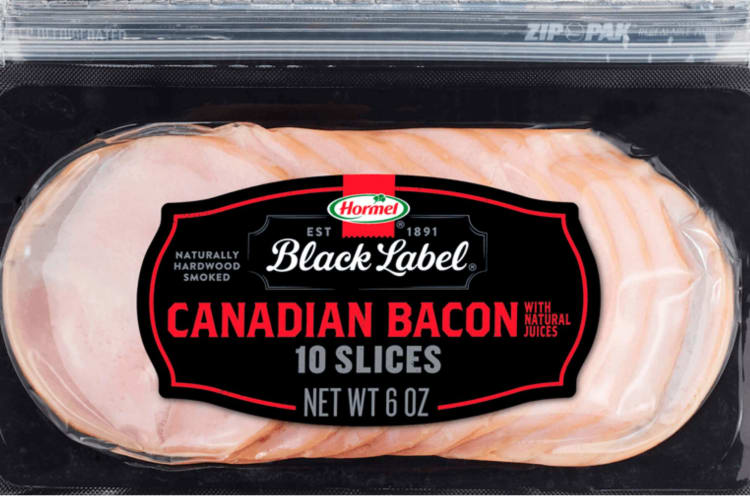 Bacon made from lean, tender pork loin.