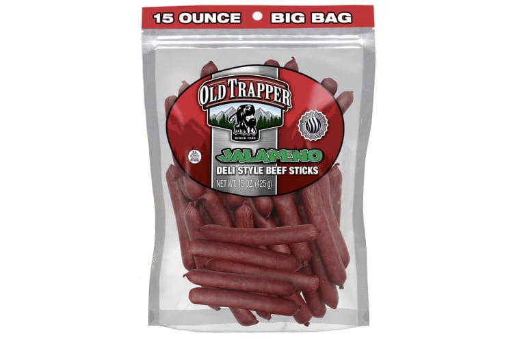 Some beef jerky sticks.