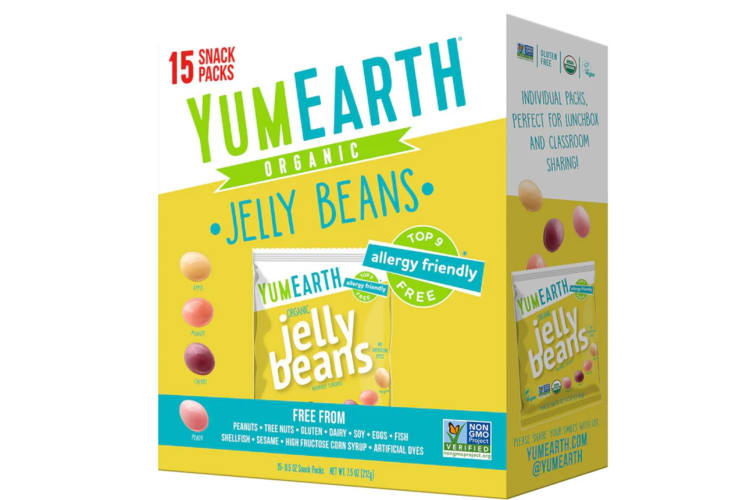 Allergy-friendly, organic Jelly Beans in a snack pack.