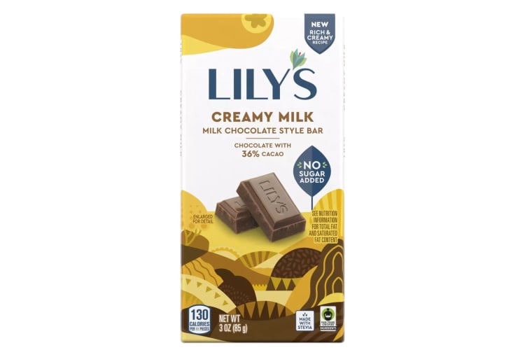 LILY'S Creamy Milk Chocolate Style Bar.