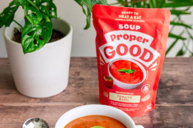 Although not a can, this tomato soup counts as one of the healthiest canned soups.