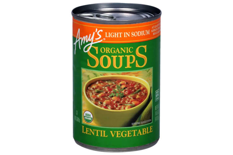 A can of Amy's organic soup.