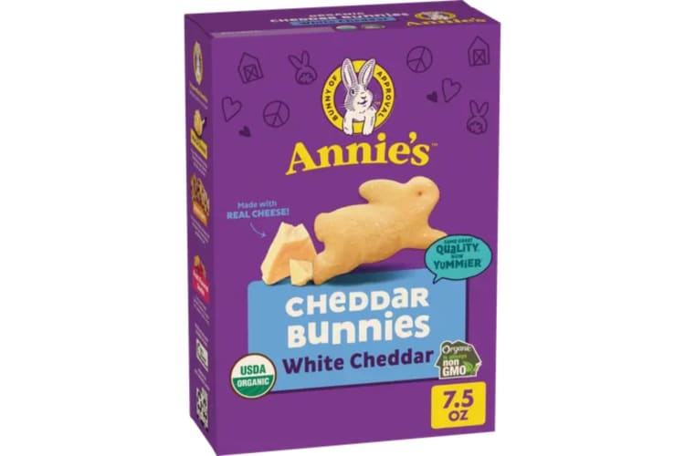 Annie's Organic White Cheddar Bunnies Baked Snack Crackers.