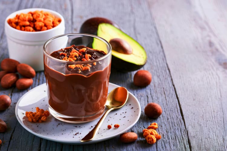 An avocado chocolate pudding.